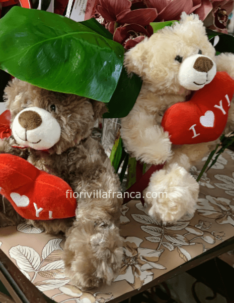 Teddy bear con cuore » Ordina e acquista online fiori e piante con consegna  a domicilio a Villafranca di Verona.